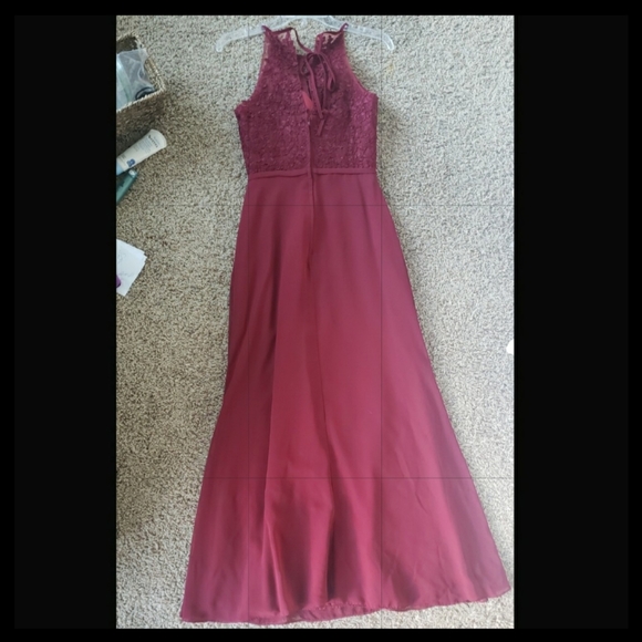 Burgandy Bridesmaids Dress - Picture 6 of 7
